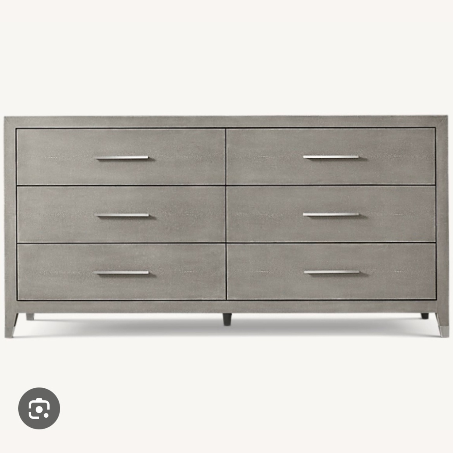 Restoration Hardware Shagreen Light Gray Dresser - image-0