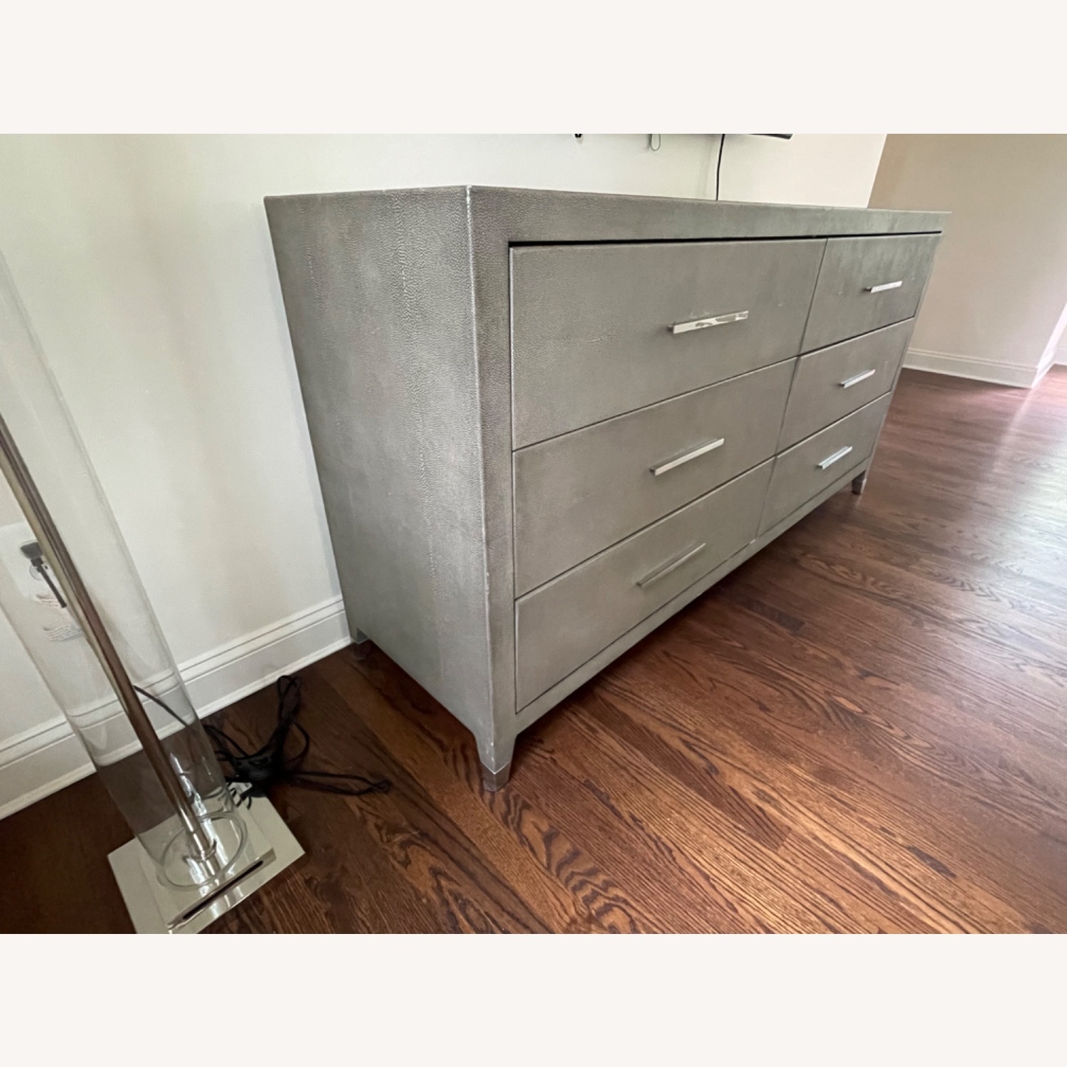 Restoration Hardware Shagreen Light Gray Dresser - image-6