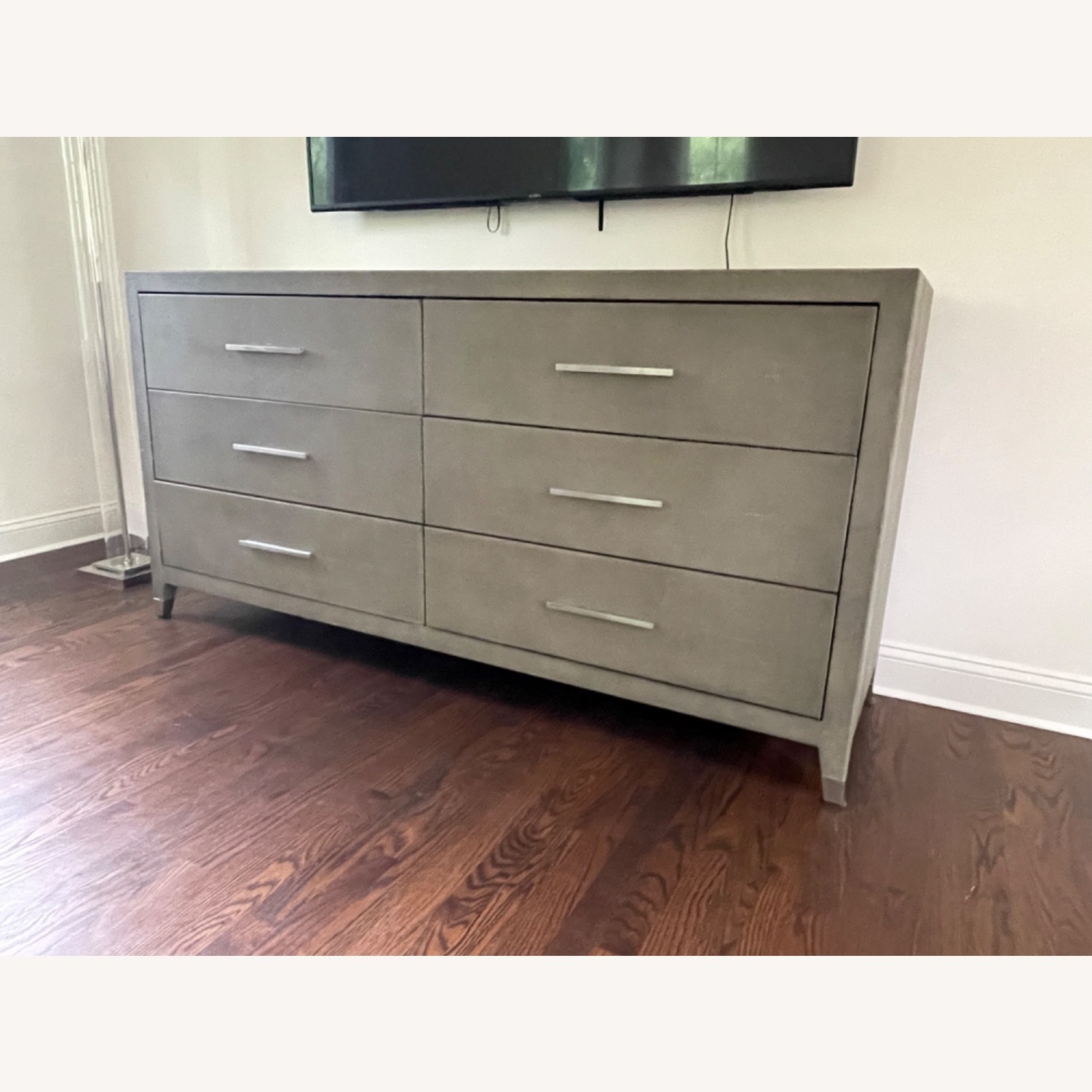 Restoration Hardware Shagreen Light Gray Dresser - image-1