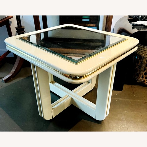 Used Vintage Side Table Glam Mirror Top 1970s for sale on AptDeco