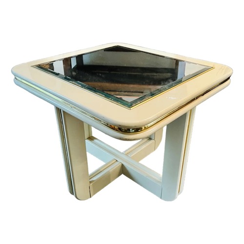 Used Vintage Side Table Glam Mirror Top 1970s for sale on AptDeco