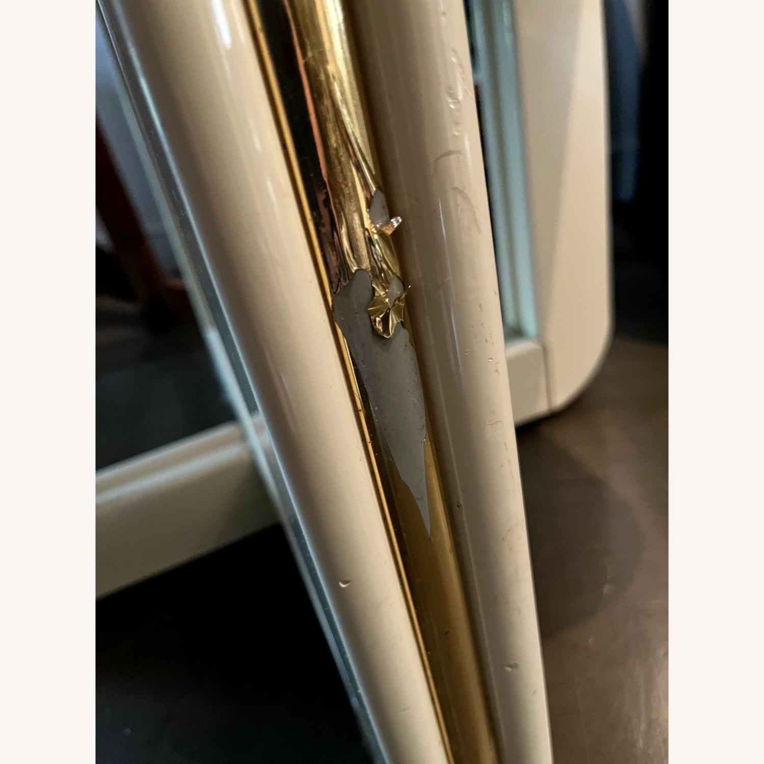 Vintage Side Table Glam Mirror Top 1970s - image-6