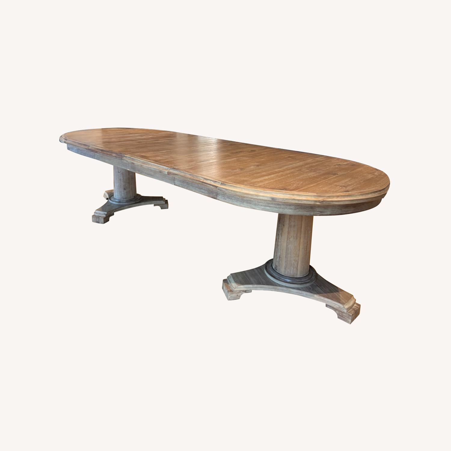 Natural White Oak Wood Dining Table - image-0