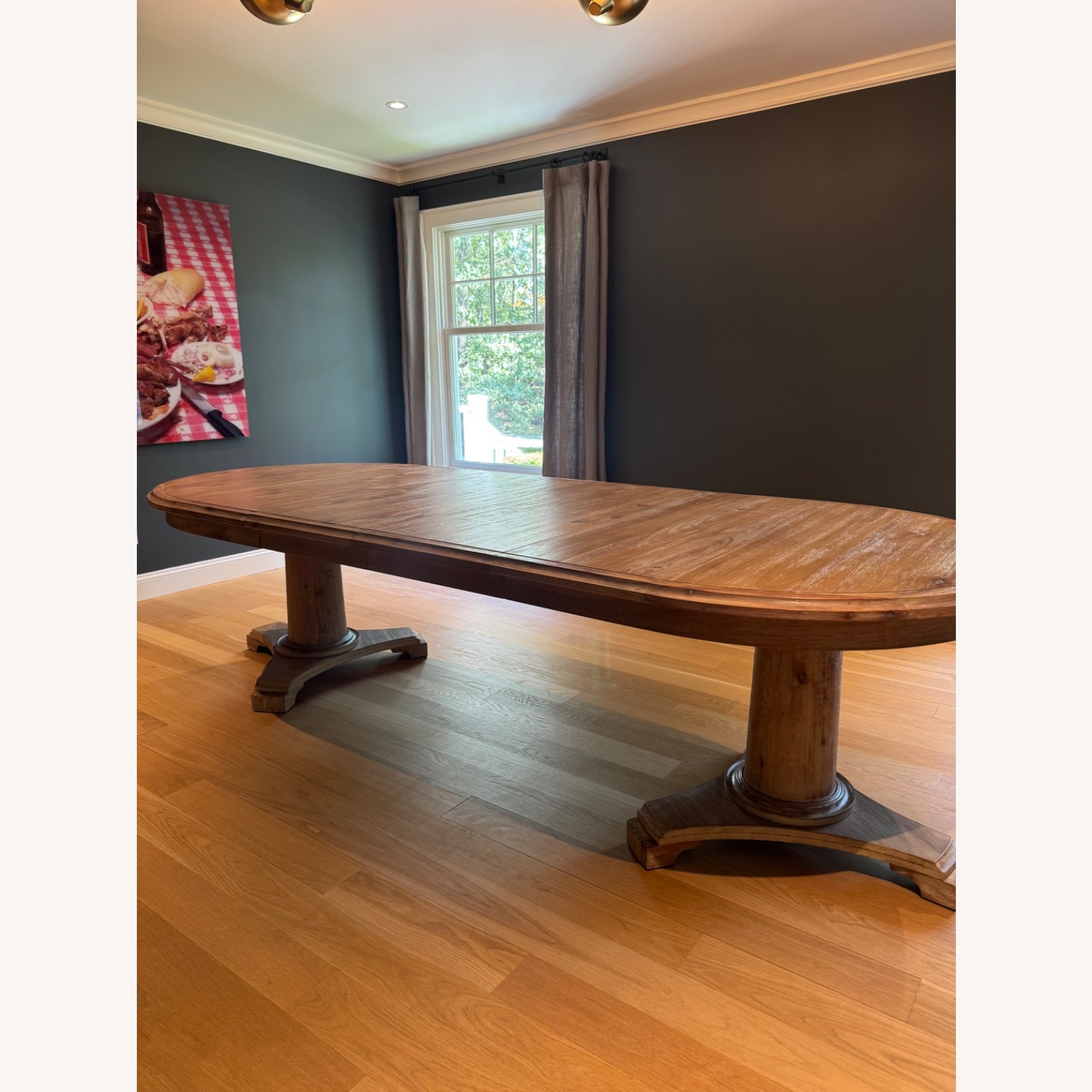 Natural White Oak Wood Dining Table - image-3