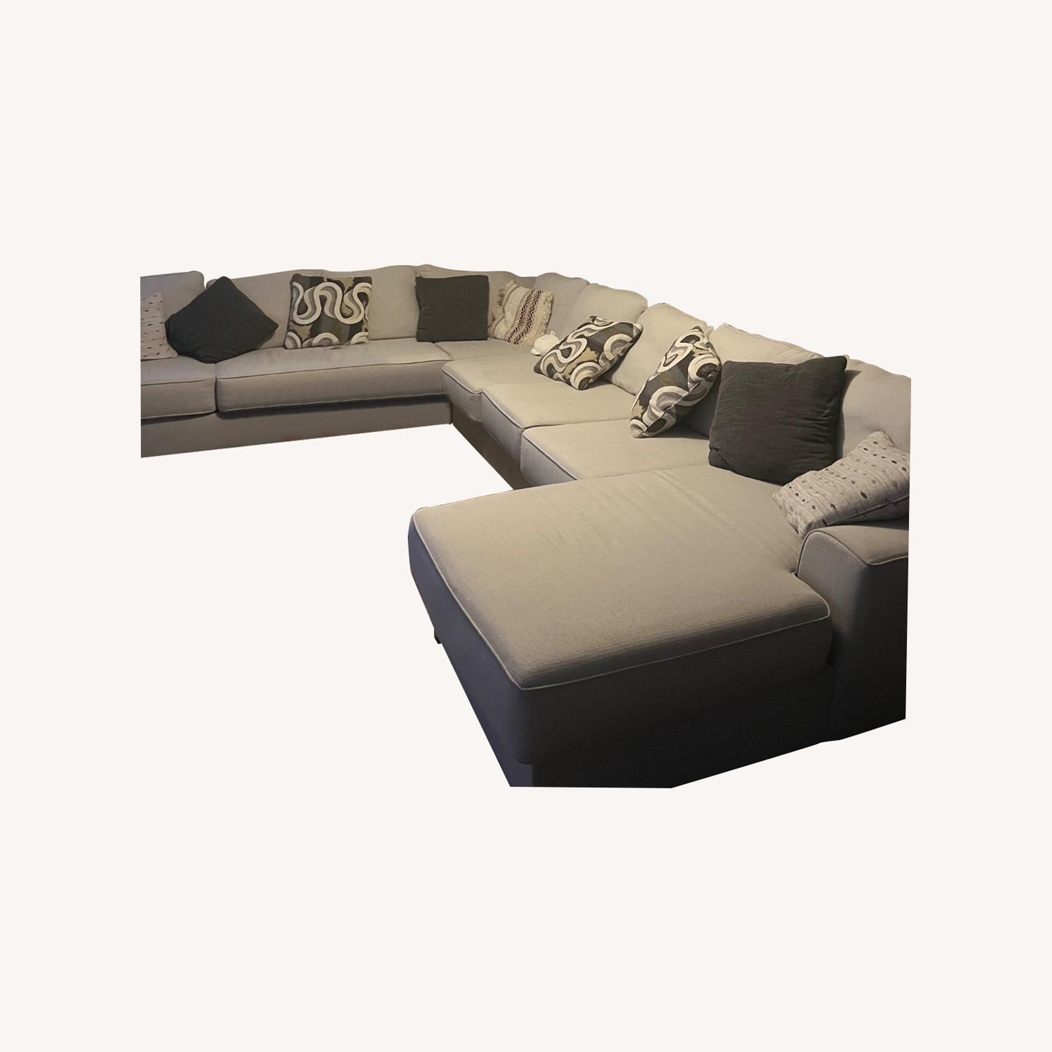 Davinci Natural Fabric 3+ Piece Sectional - image-0