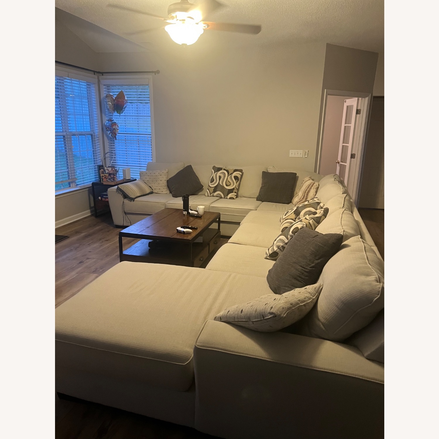 Davinci Natural Fabric 3+ Piece Sectional - image-3