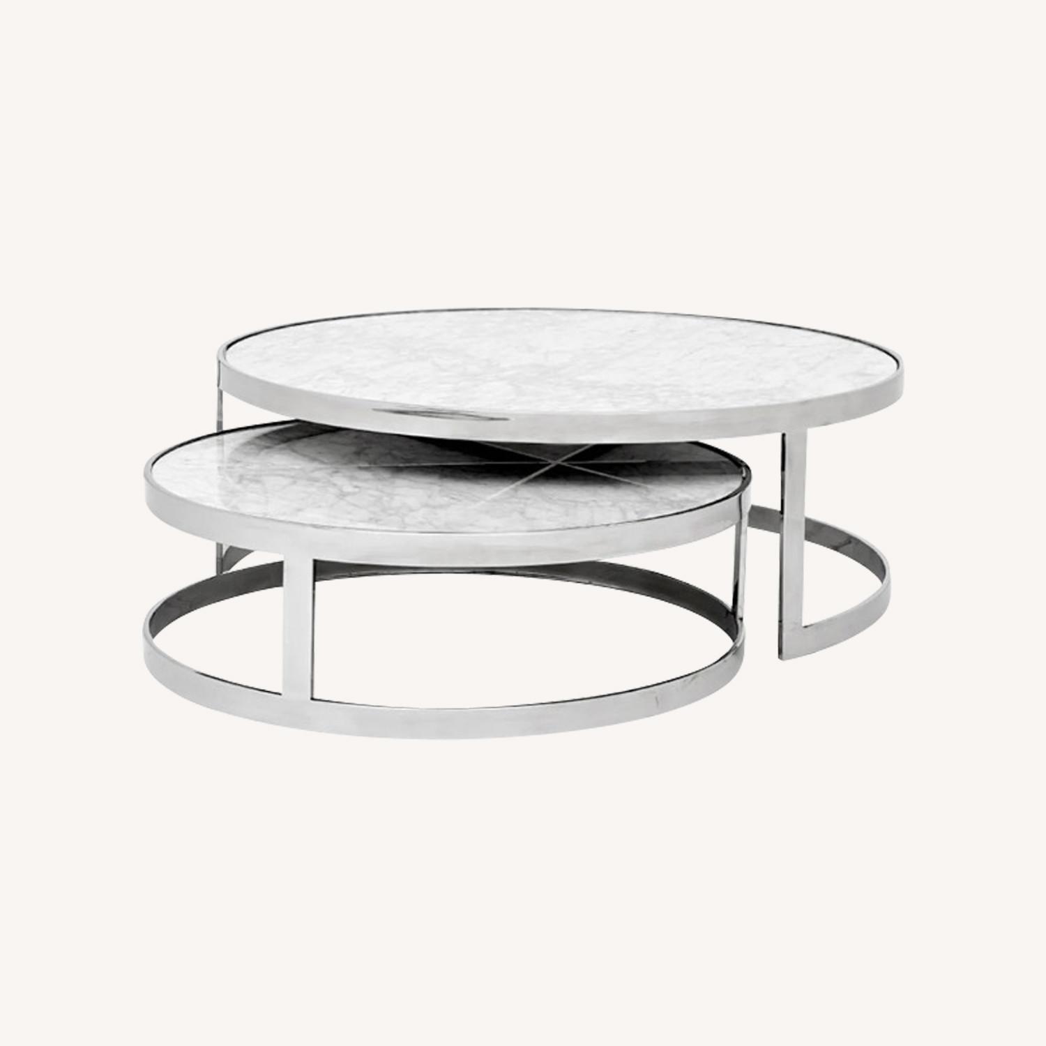 Silver Marble Coffee Table - image-0