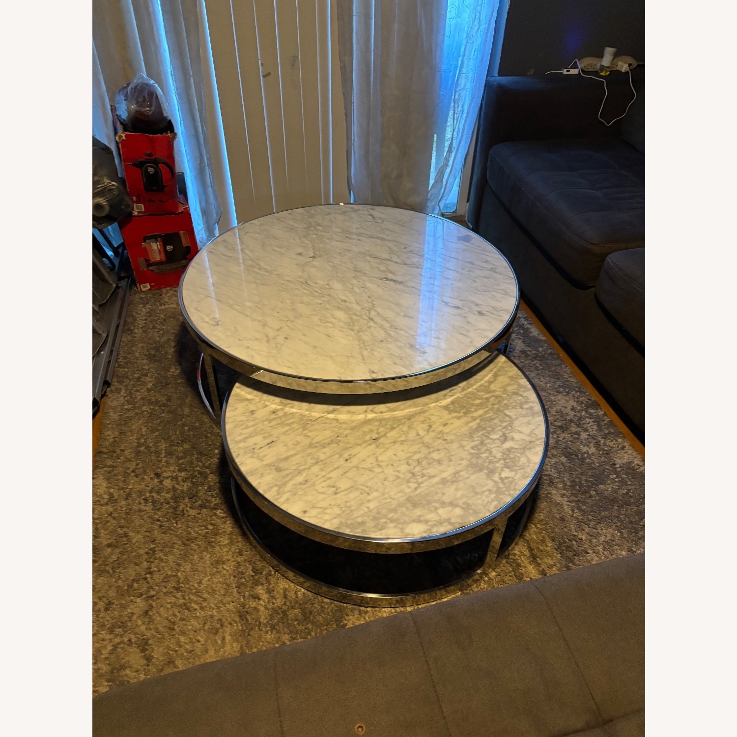 Silver Marble Coffee Table - image-3