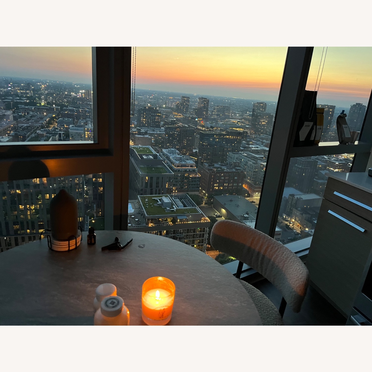 Aisall Light Gray Dining Chair - image-3