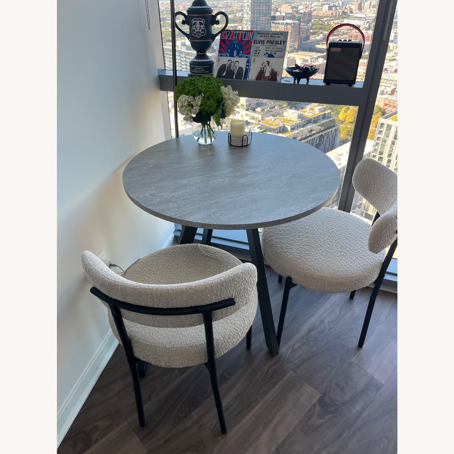 Aisall Light Gray Dining Chair - image-1