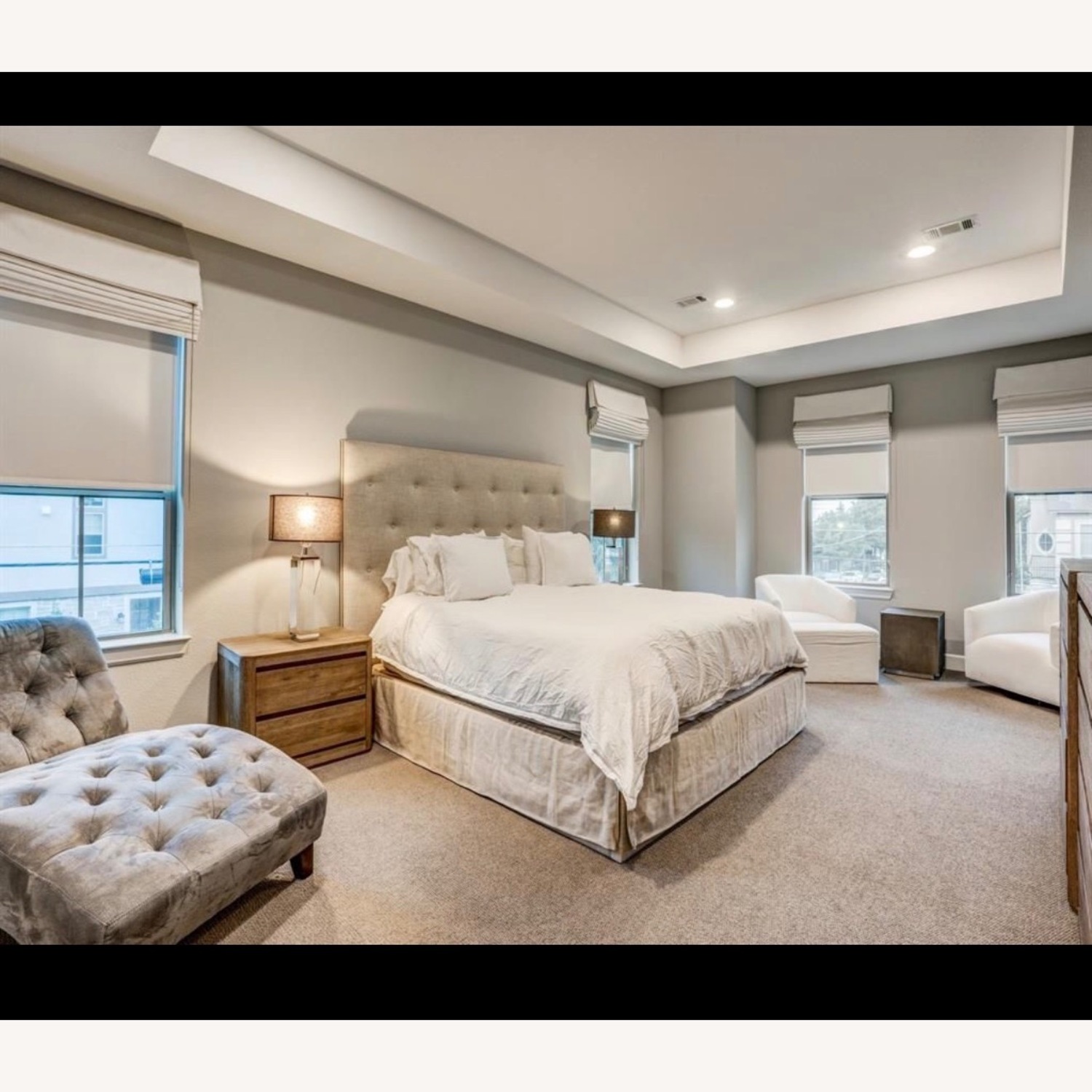 RH Adler Fabric Diamond-Tufted Shelter Bed - image-1