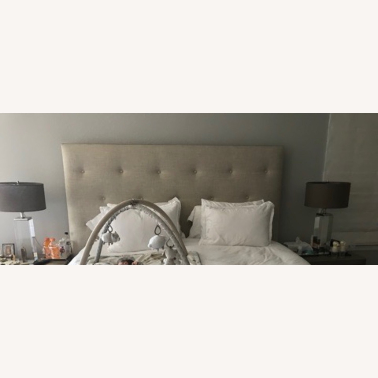 RH Adler Fabric Diamond-Tufted Shelter Bed - image-4