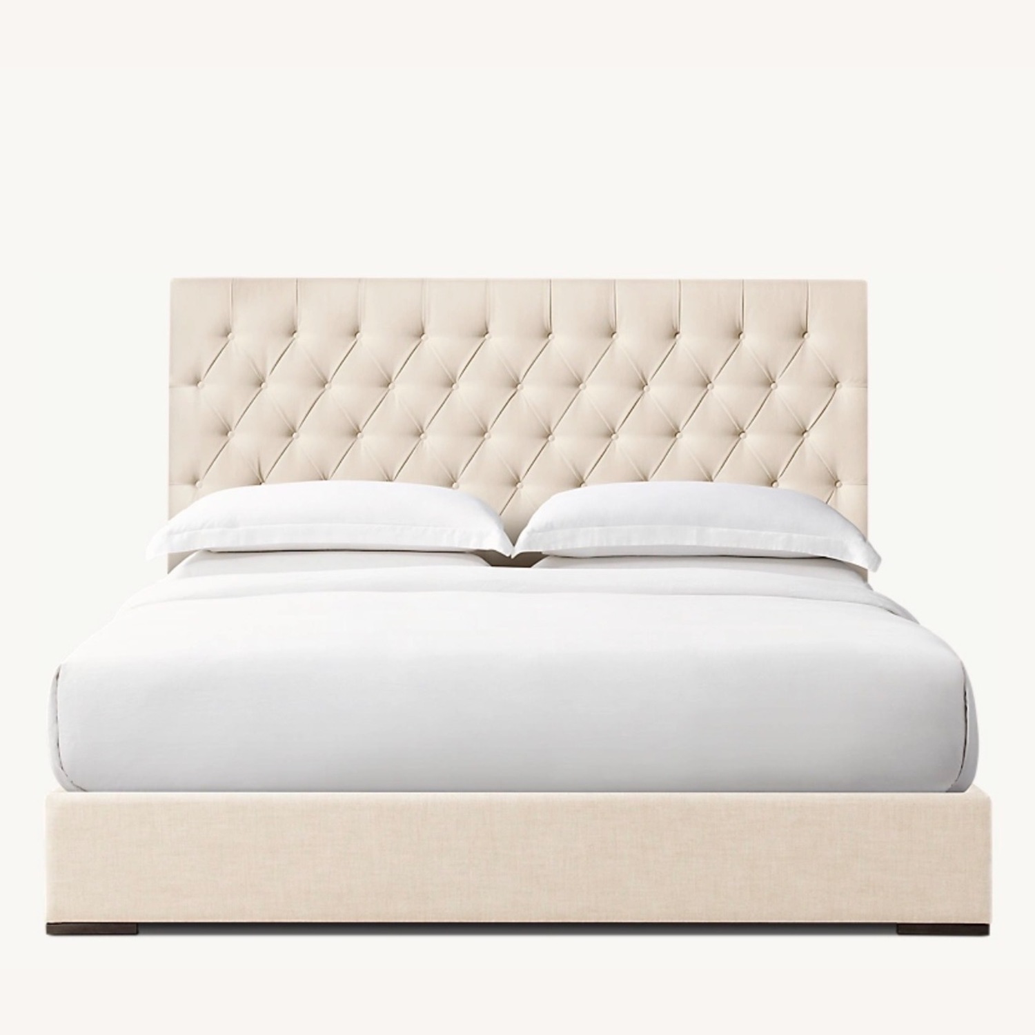 RH Adler Fabric Diamond-Tufted Shelter Bed - image-0