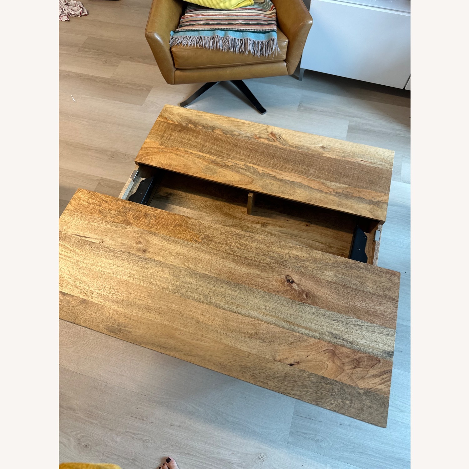 West Elm Industrial Storage Pop-Up Coffee Table - image-6