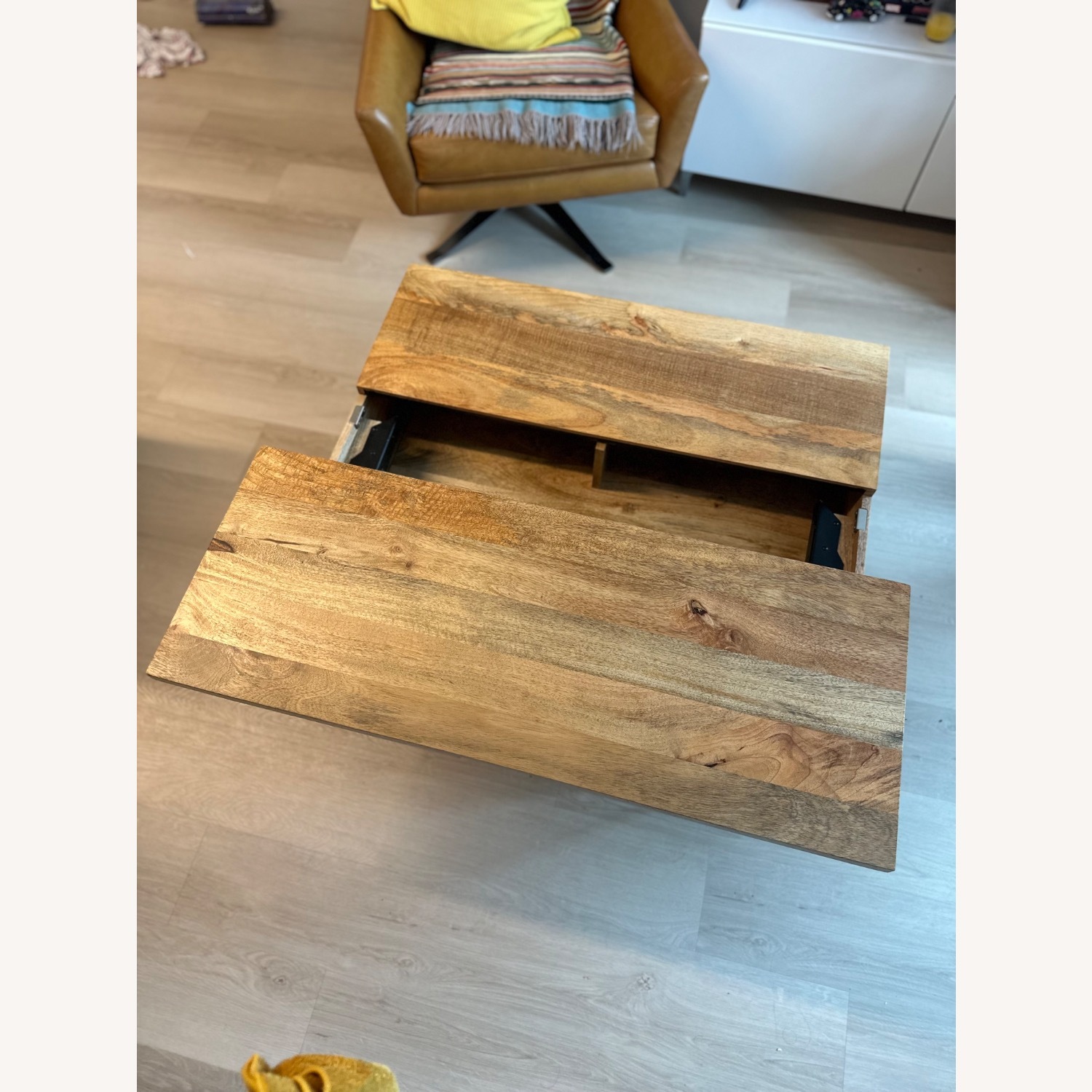 West Elm Industrial Storage Pop-Up Coffee Table - image-2