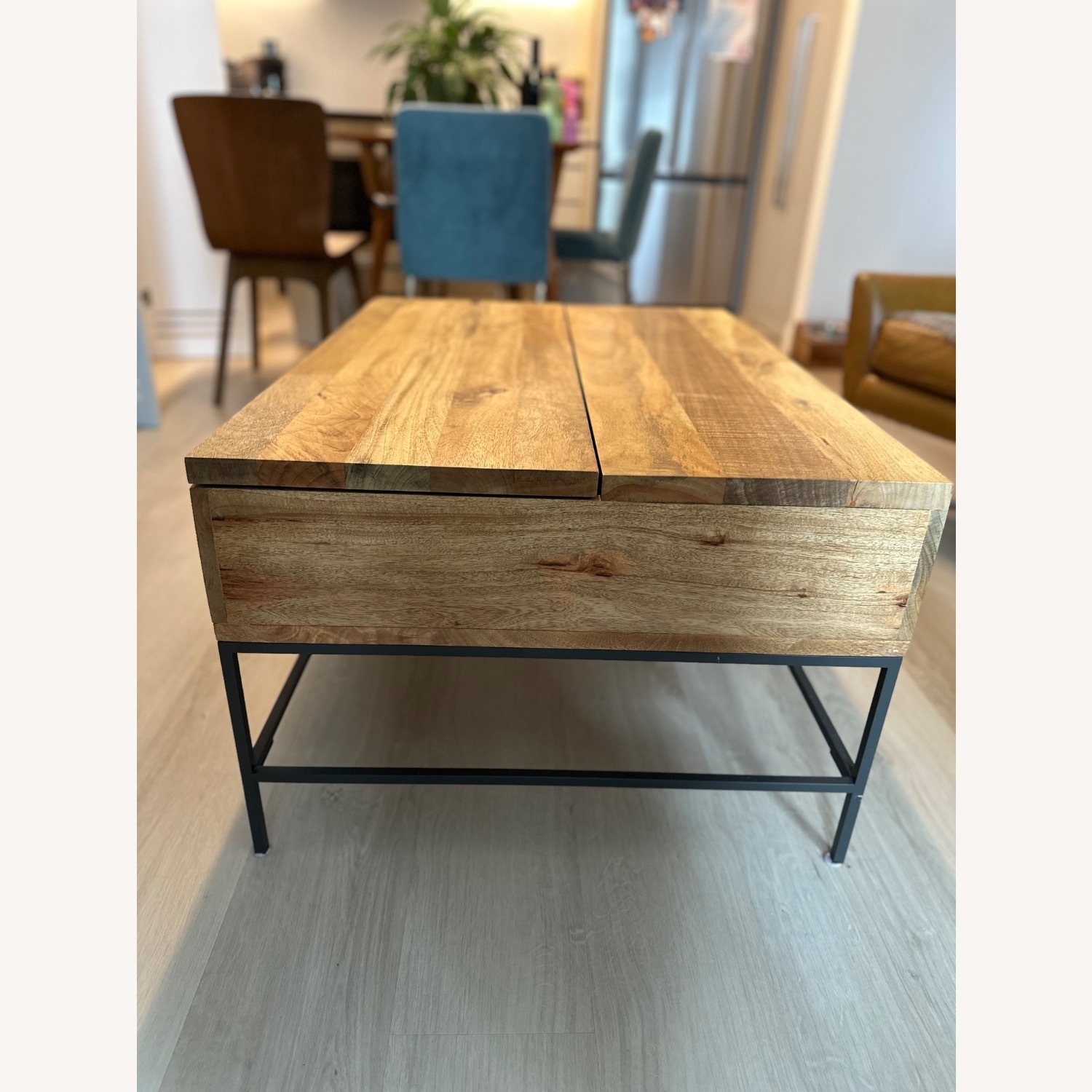 West Elm Industrial Storage Pop-Up Coffee Table - image-1