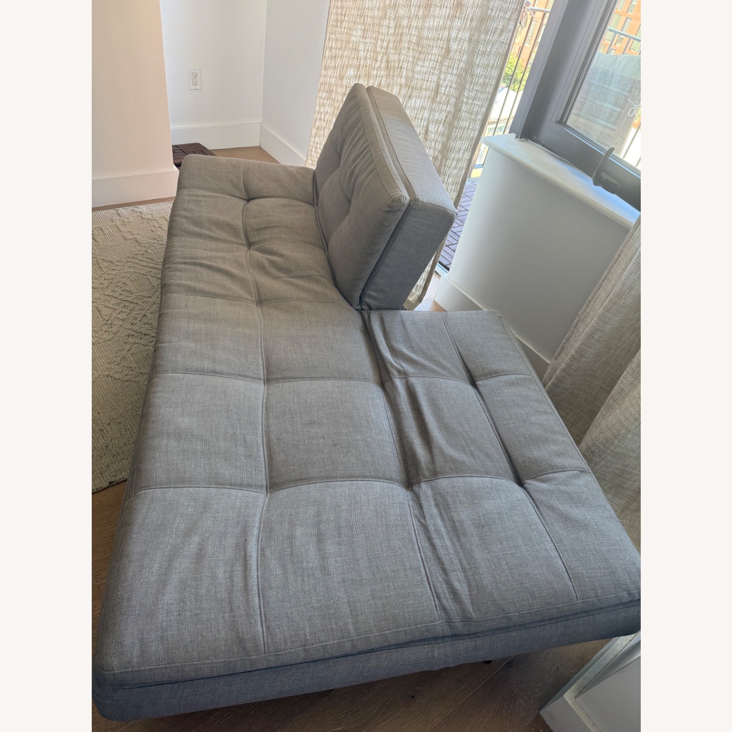 Innovation USA Light Gray Fabric Futon - image-4