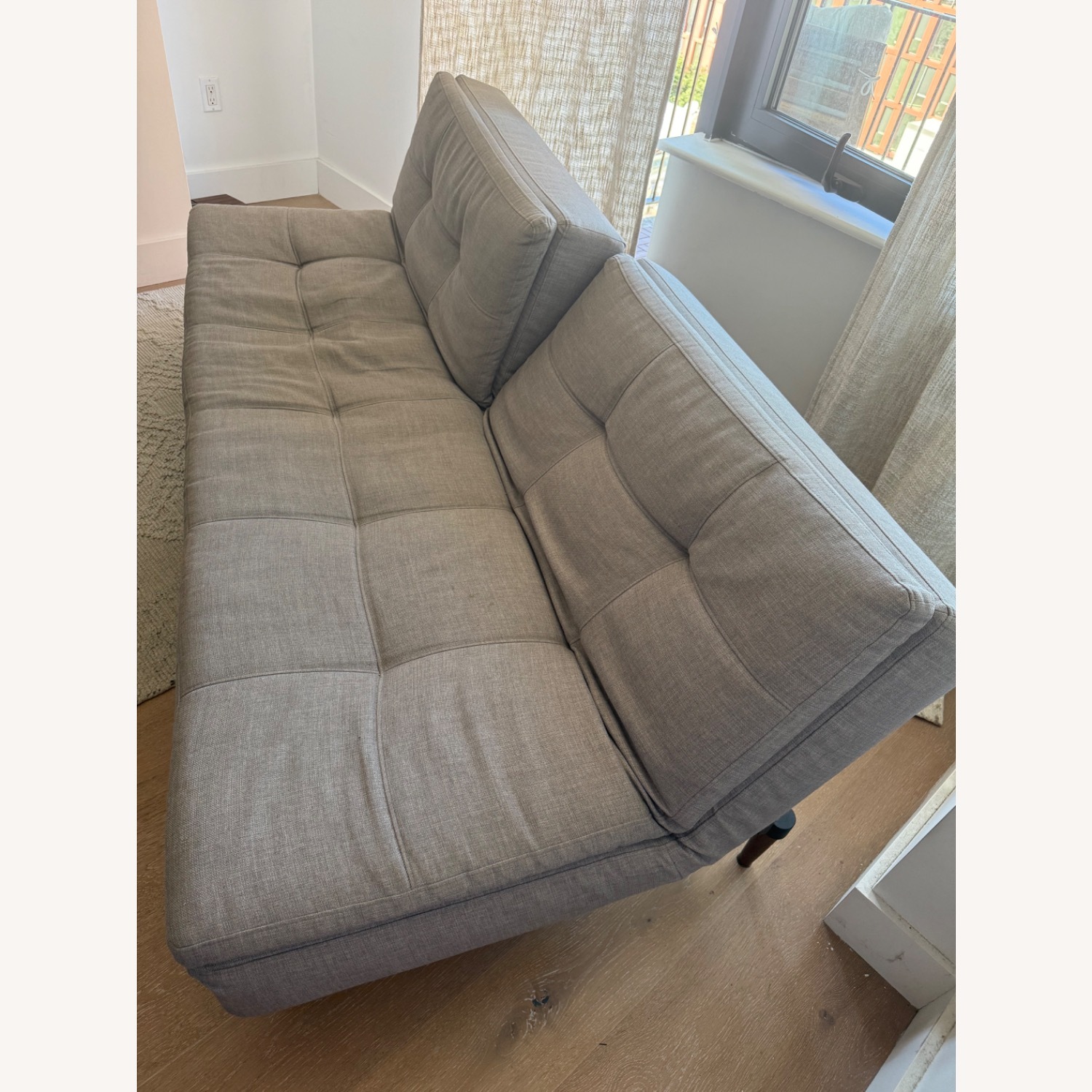 Innovation USA Light Gray Fabric Futon - image-2