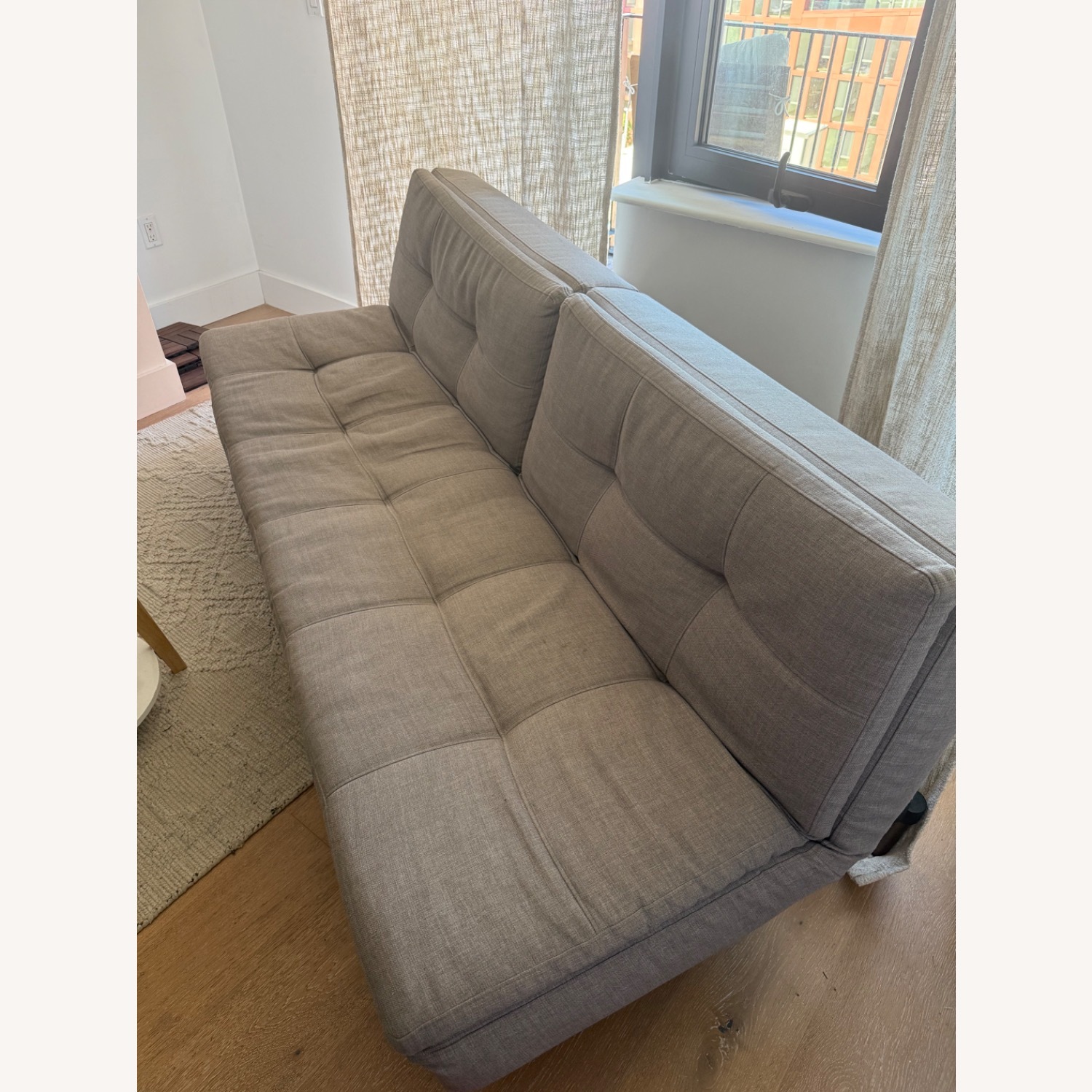 Innovation USA Light Gray Fabric Futon - image-1