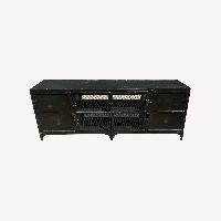 Industrial Black Metal Cabinet Credenza TV Stand