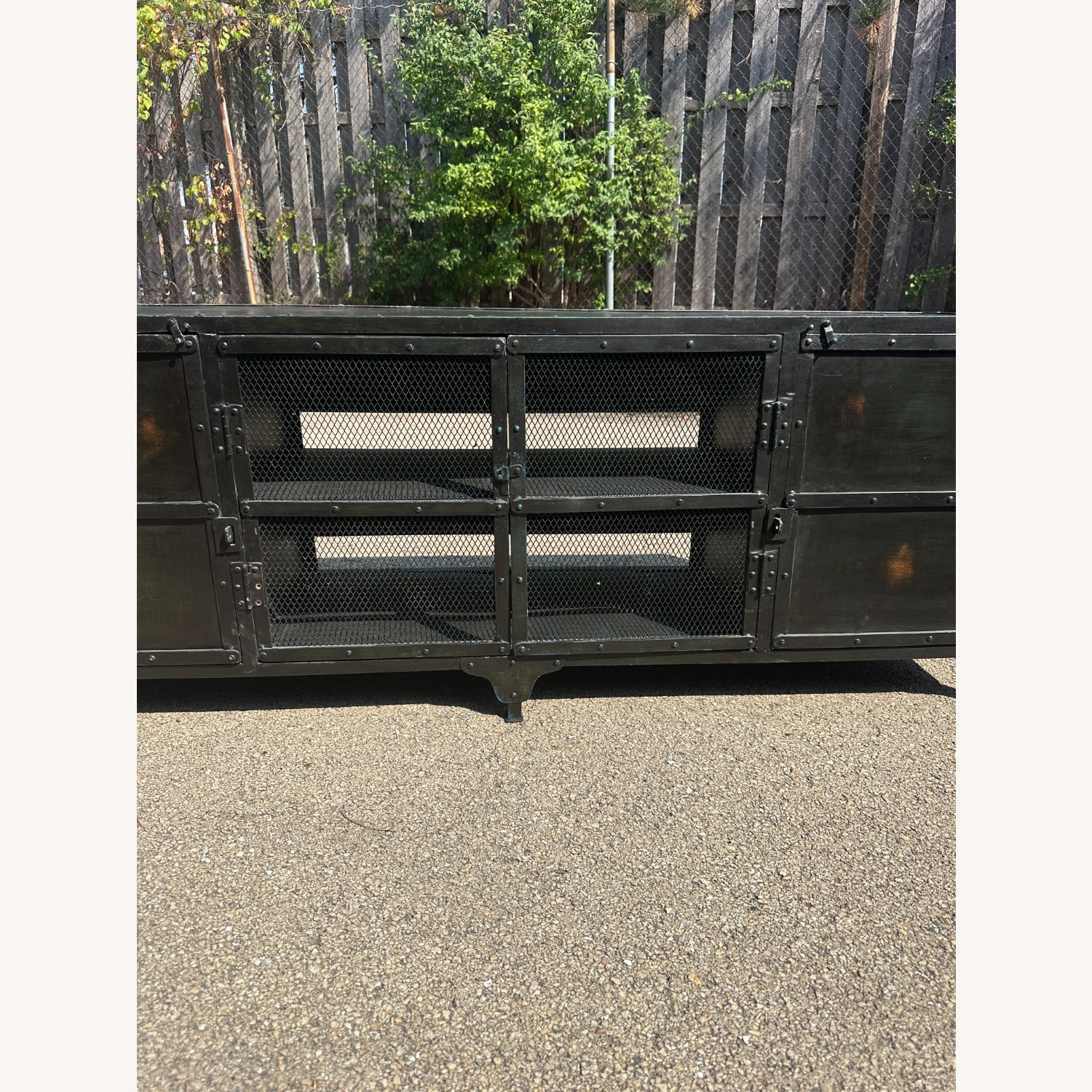 Industrial Black Metal Cabinet Credenza TV Stand - image-14