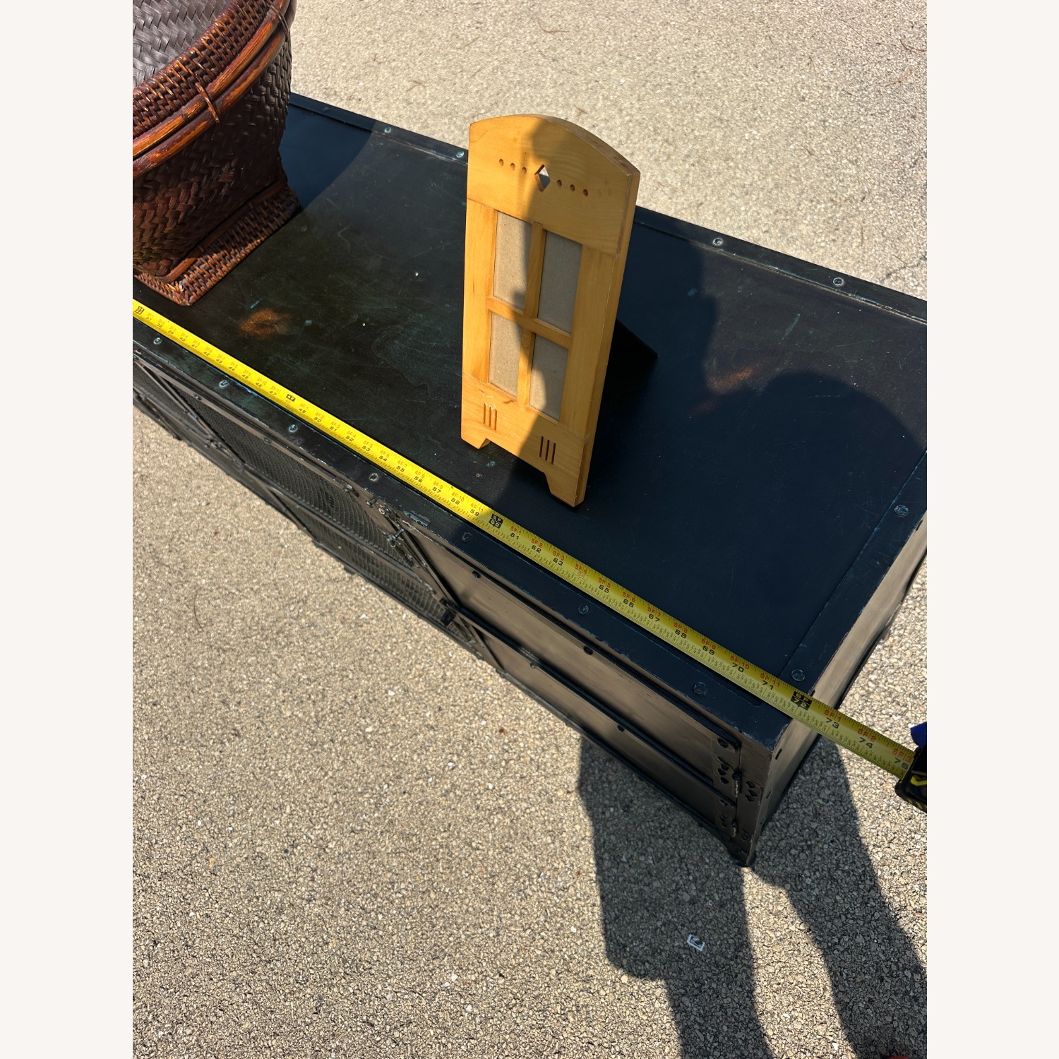 Industrial Black Metal Cabinet Credenza TV Stand - image-8