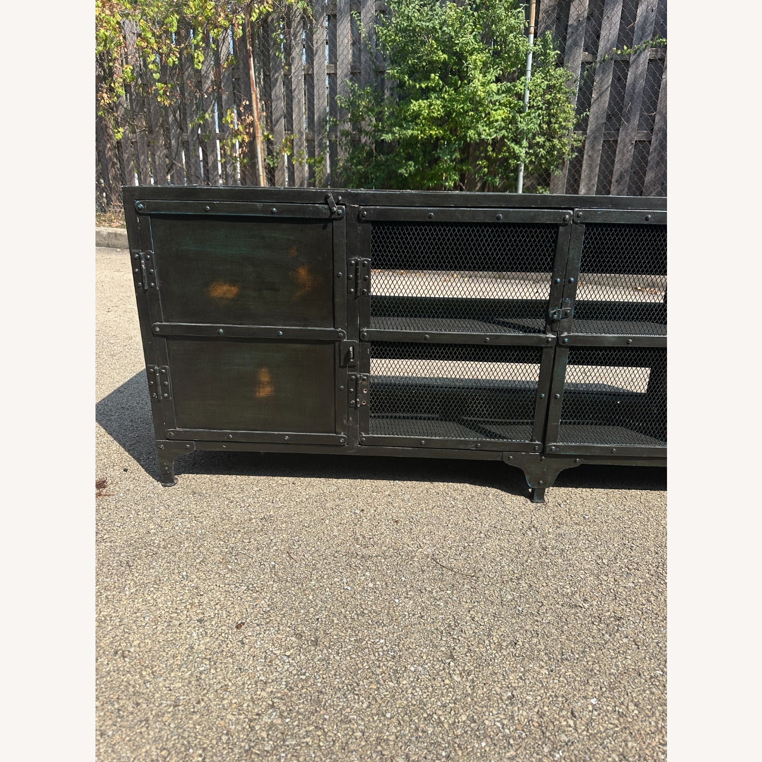Industrial Black Metal Cabinet Credenza TV Stand - image-15