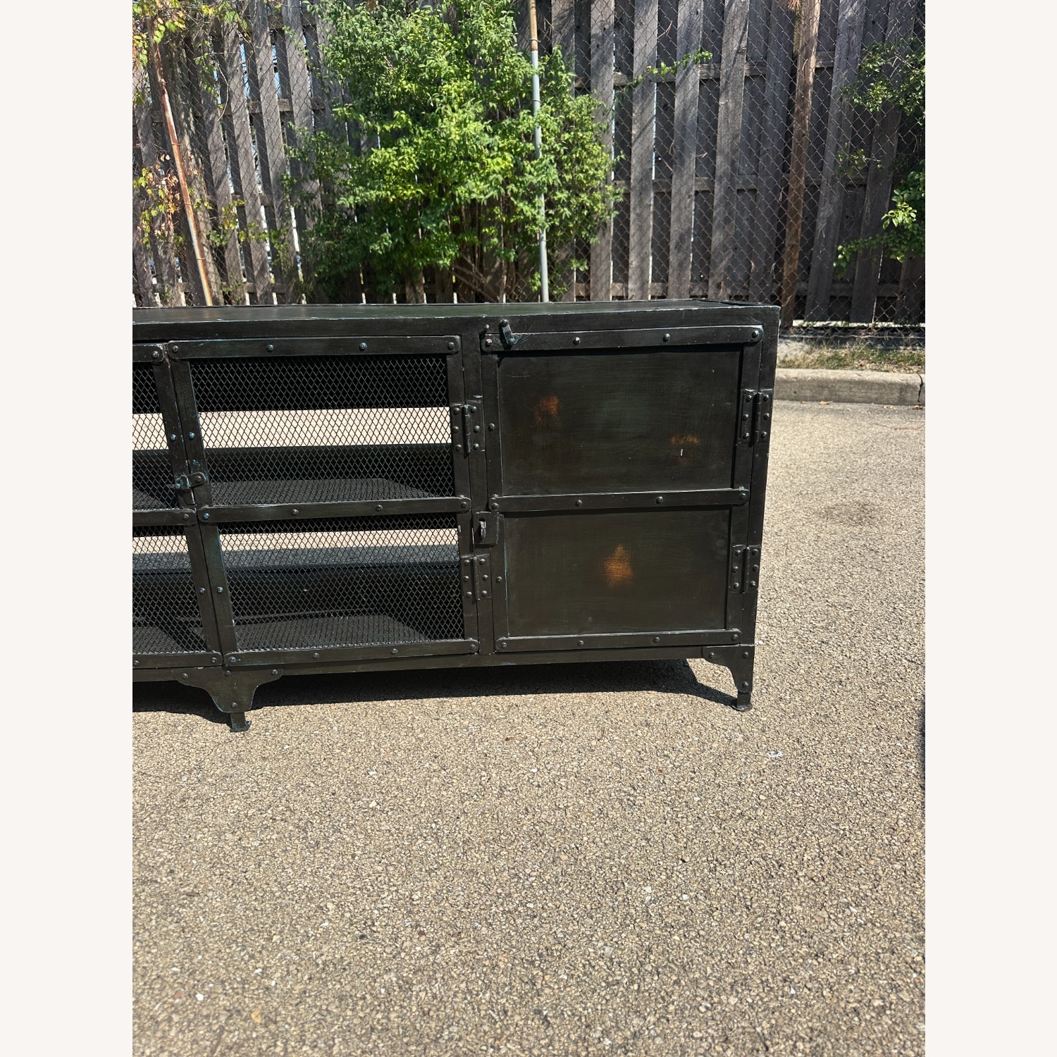 Industrial Black Metal Cabinet Credenza TV Stand - image-13
