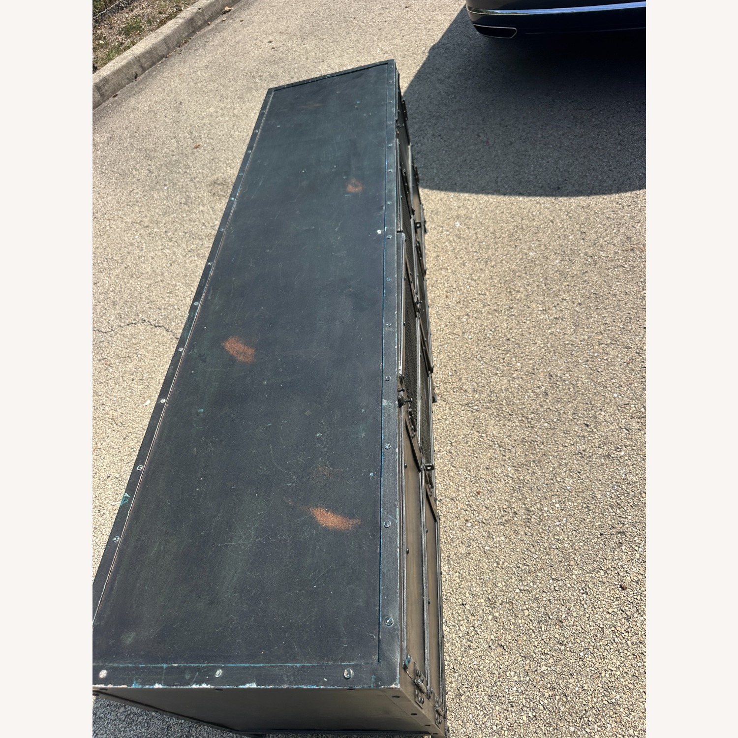 Industrial Black Metal Cabinet Credenza TV Stand - image-12