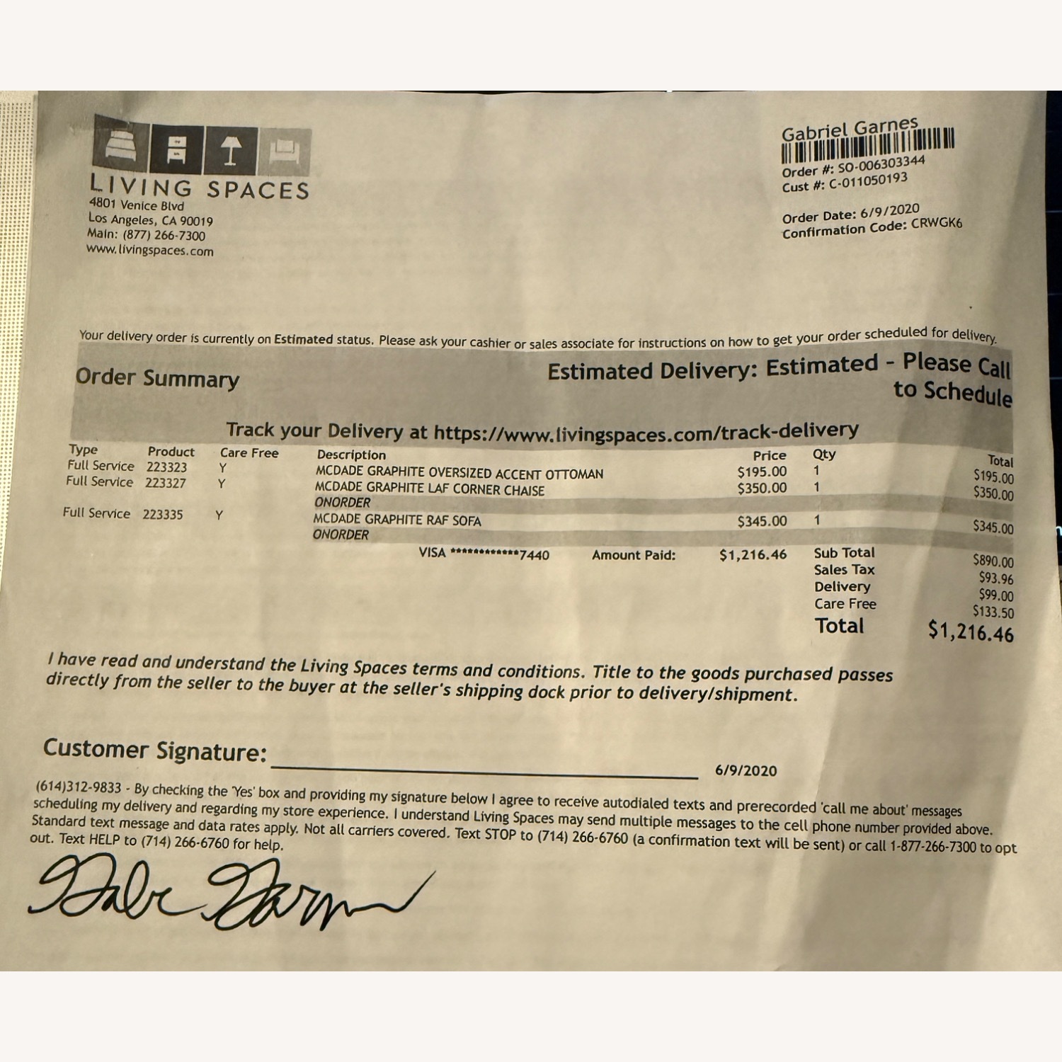 Living Spaces Mcdade Dark Gray 3+ Piece Sectional - image-8