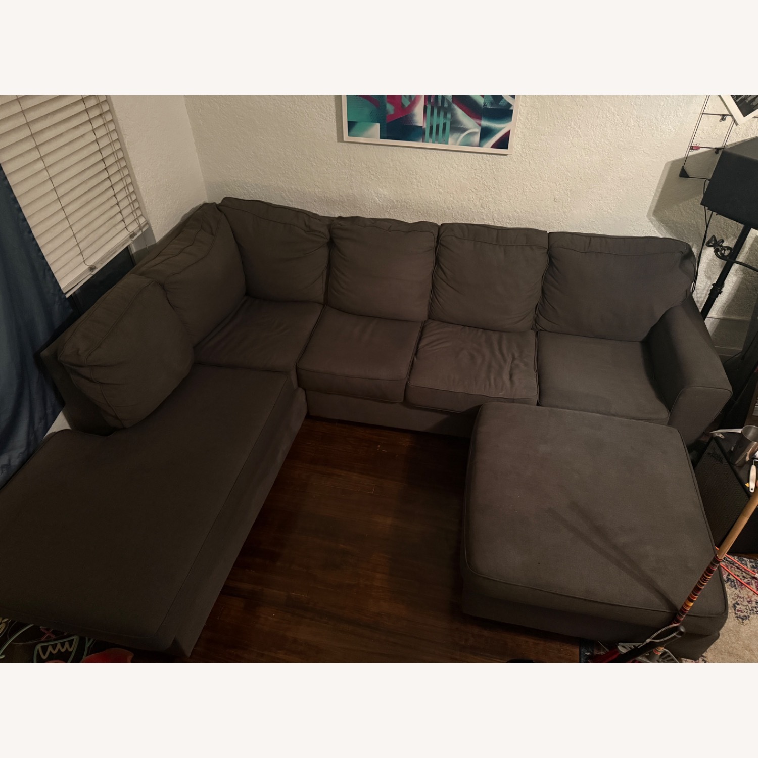 Living Spaces Mcdade Dark Gray 3+ Piece Sectional - image-2