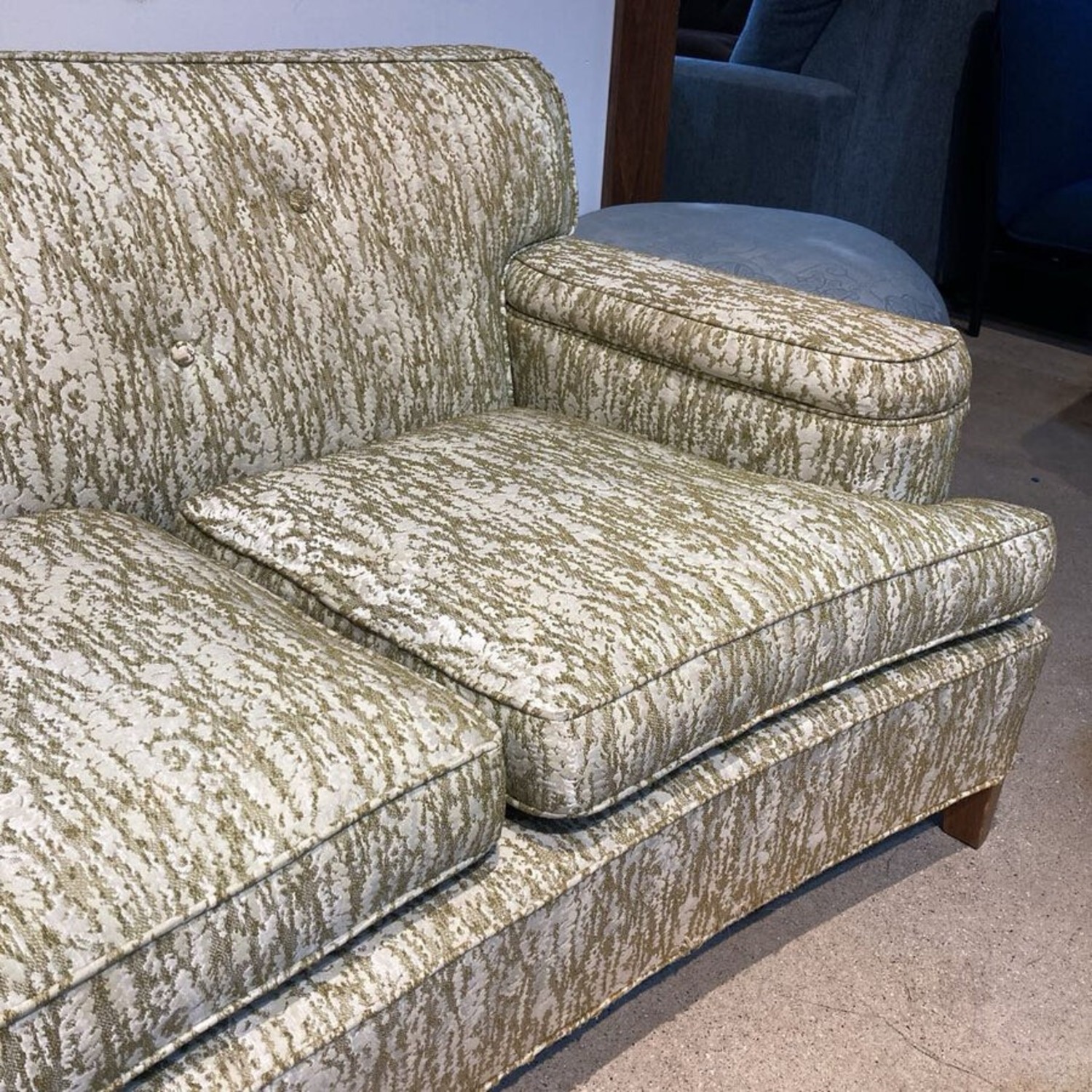 Dunbar Style MCM Hollywood Regency Curved Sofa - image-10