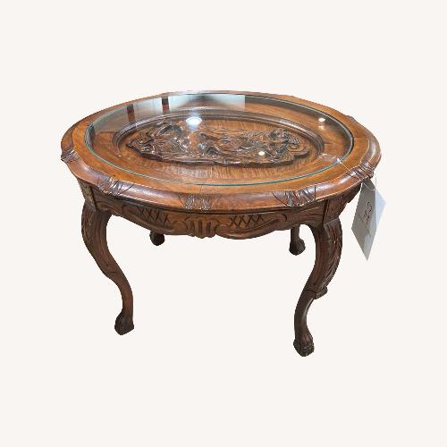 Used Antique Hand Carved Sculptural Side Table for sale on AptDeco