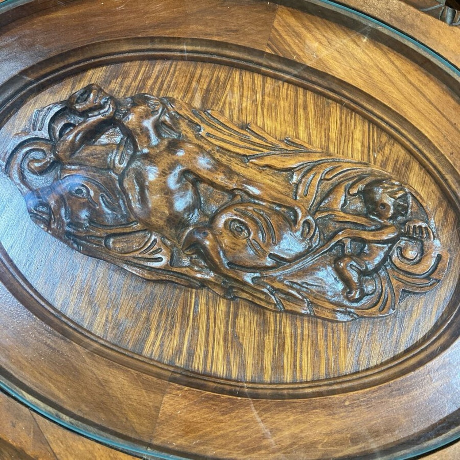 Antique Hand Carved Sculptural Side Table - image-6