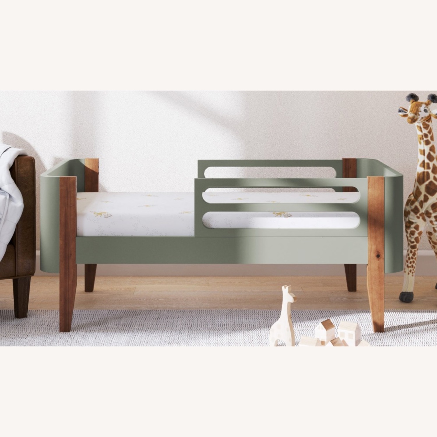 The Palm Crib Green Wood Crib - image-3
