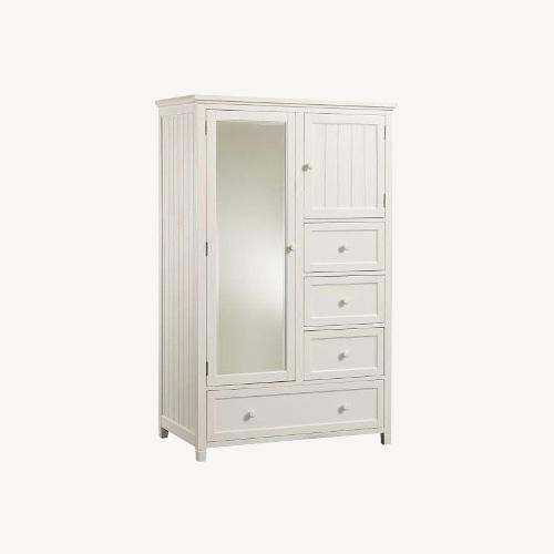 Used Pottery Barn White Chiffonier Armoire for sale on AptDeco