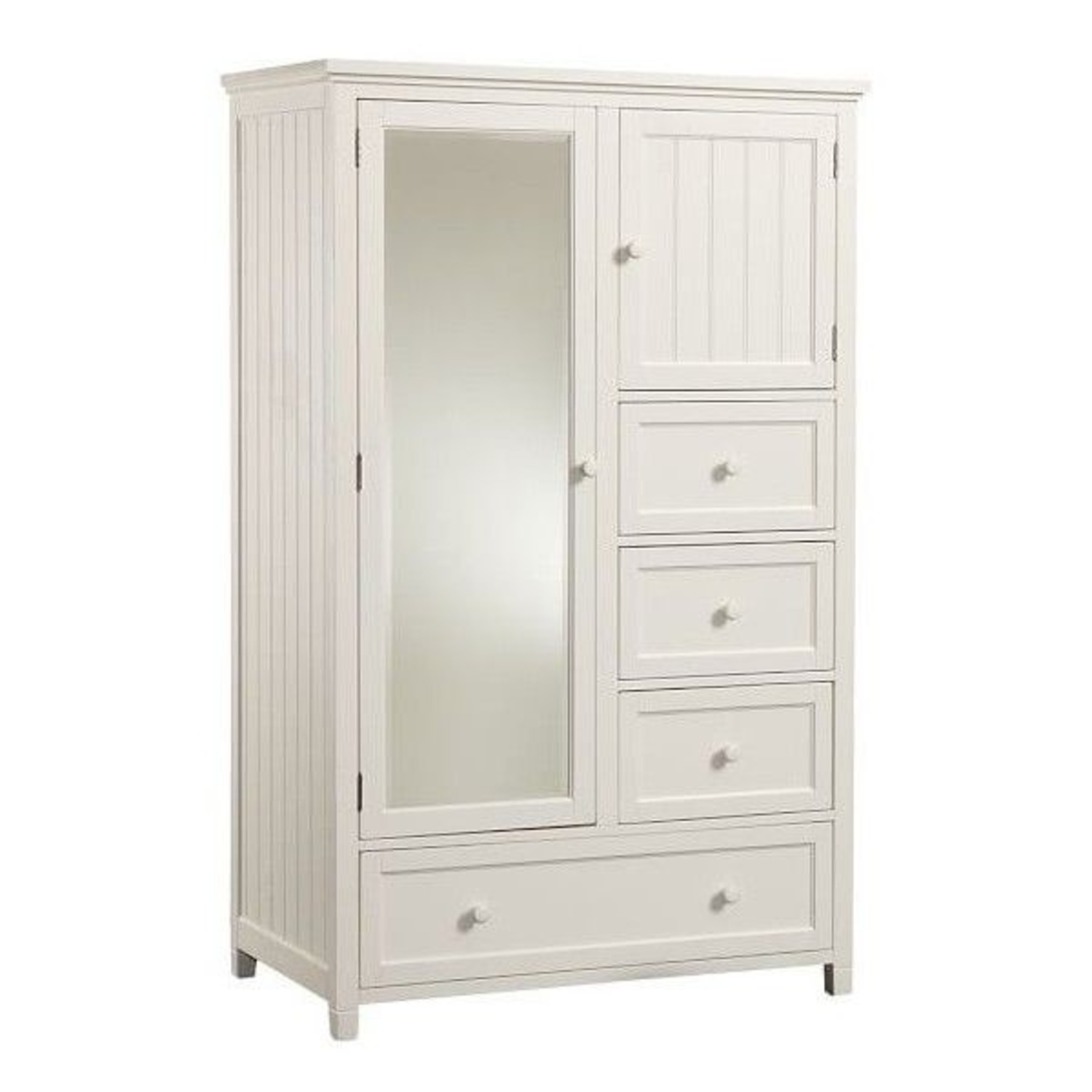 Pottery Barn White Chiffonier Armoire - image-6
