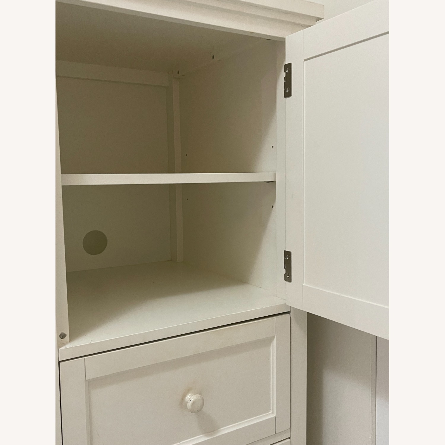 Pottery Barn White Chiffonier Armoire - image-4