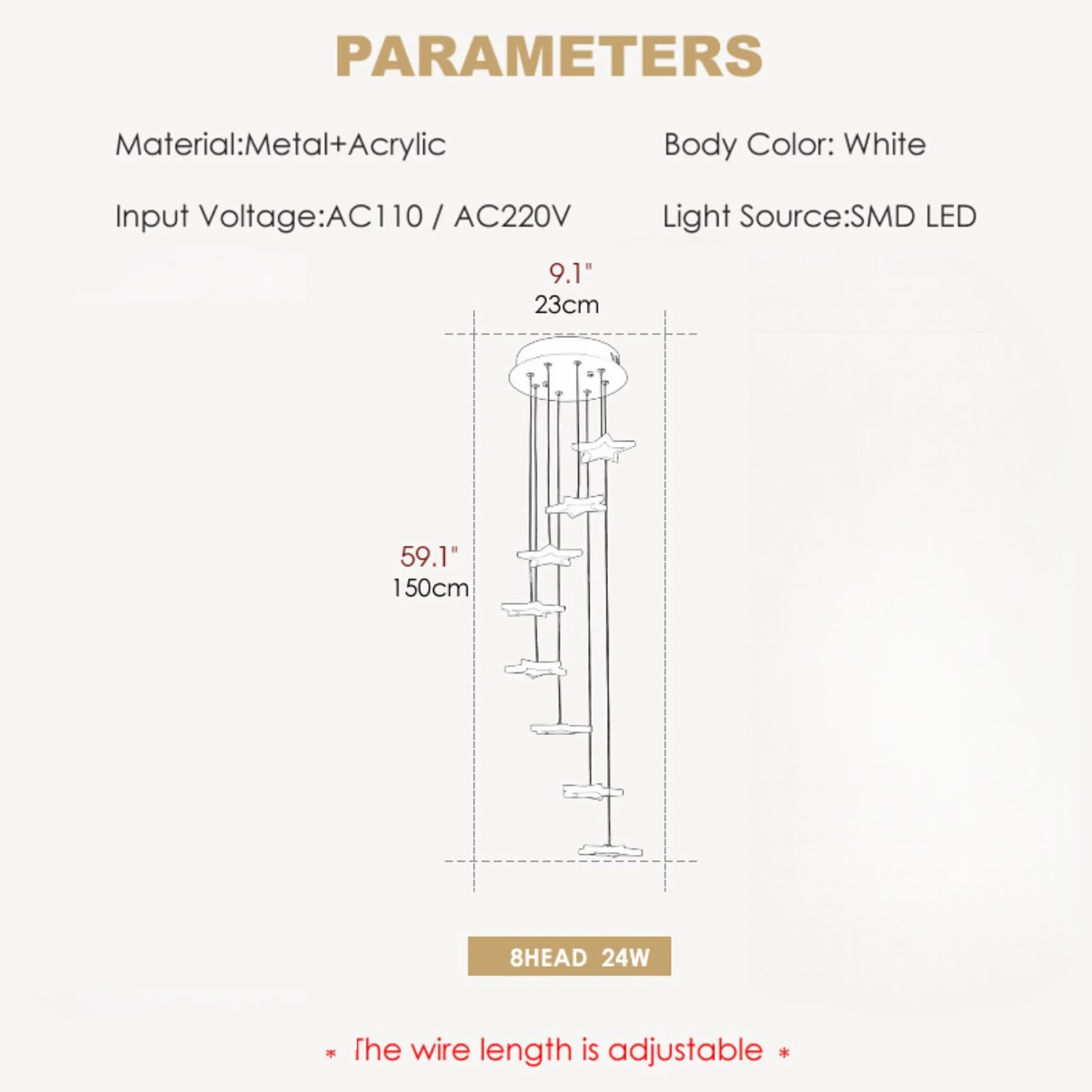 Set of 3 Pendant Ceiling Lights  - image-7