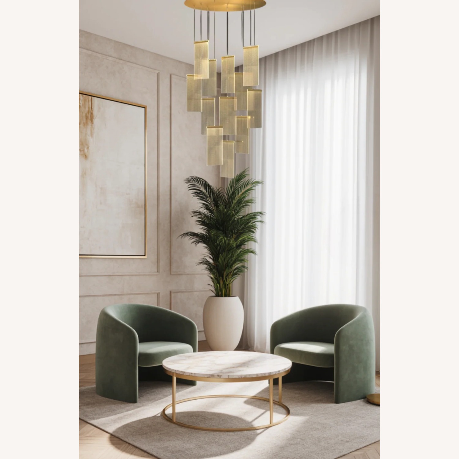 Set of 3 Pendant Ceiling Lights  - image-2