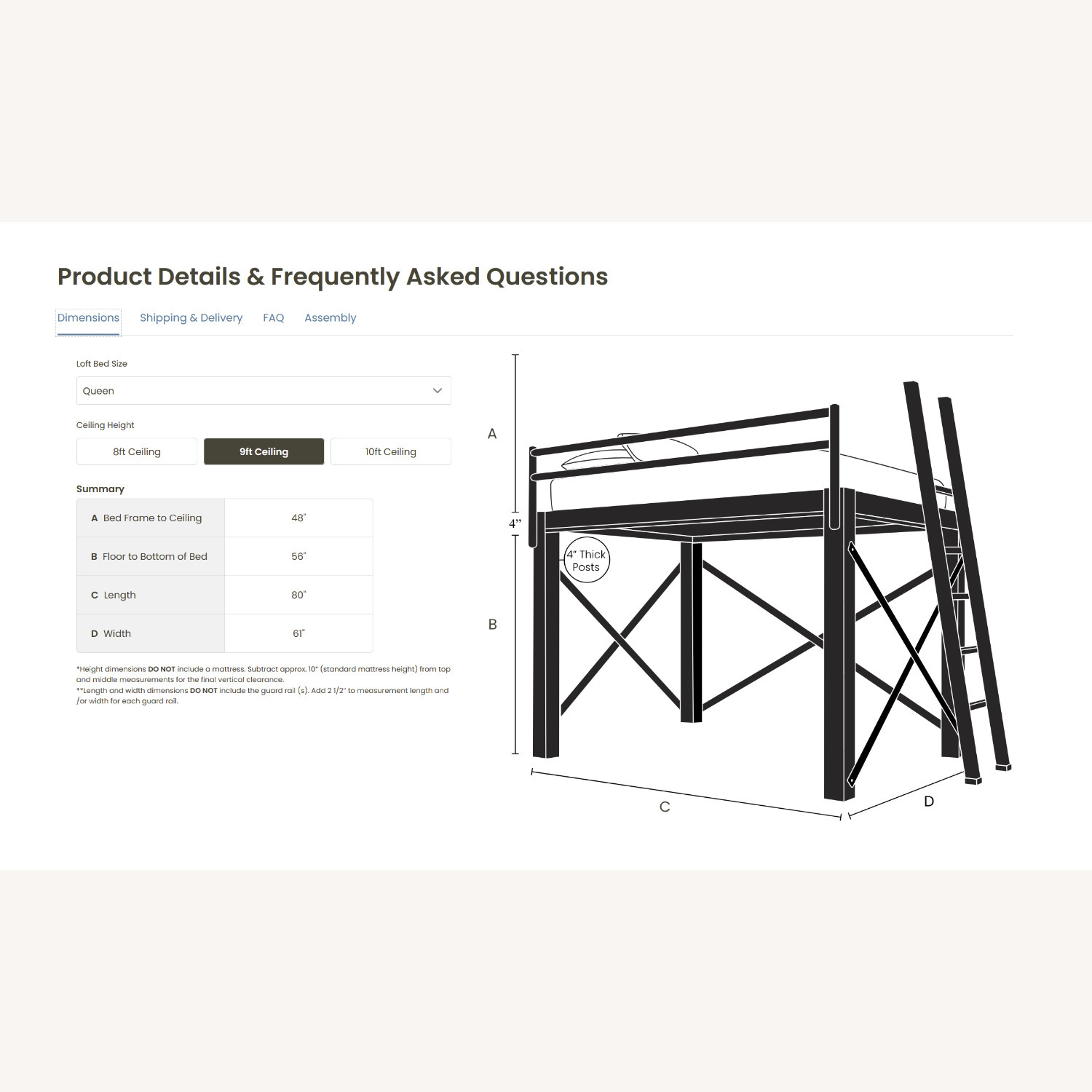 Queen Loft Bed - image-11