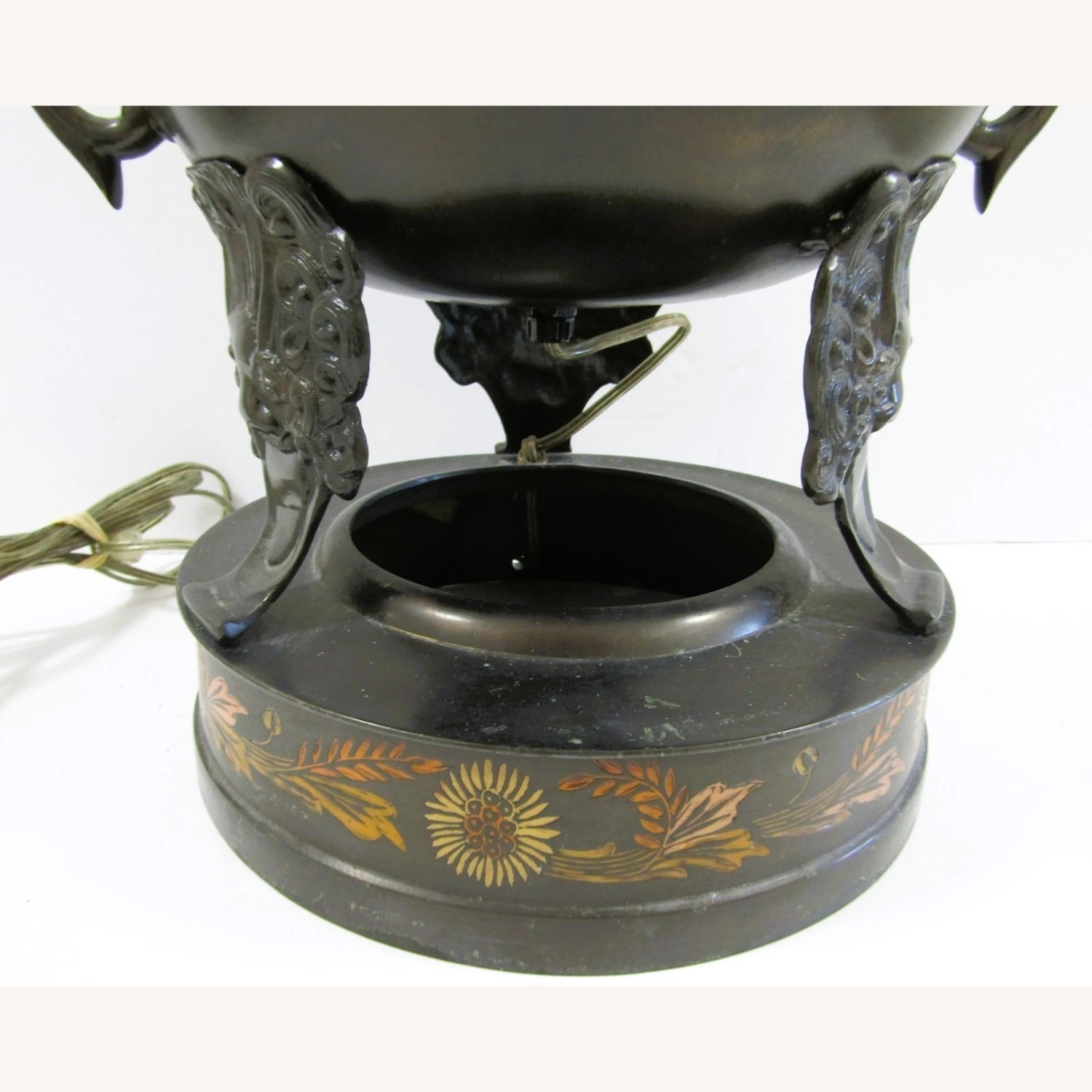 1960s Marbro Bronze Censer Lamps Foo Dogs - image-5