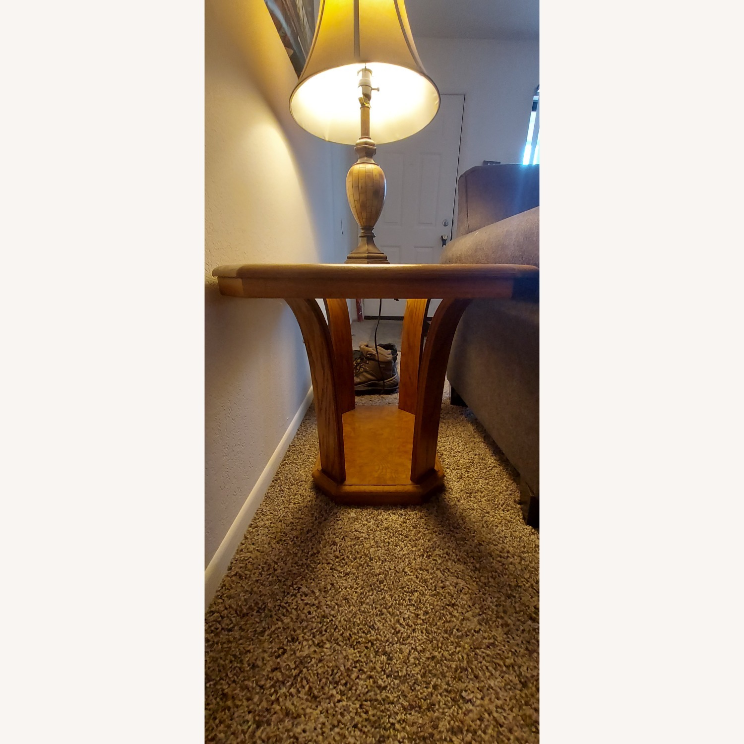 Vintage/Antique Finds Natural Wood Side Table - image-2