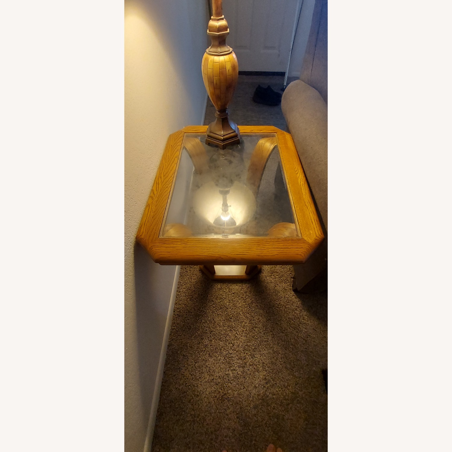 Vintage/Antique Finds Natural Wood Side Table - image-1