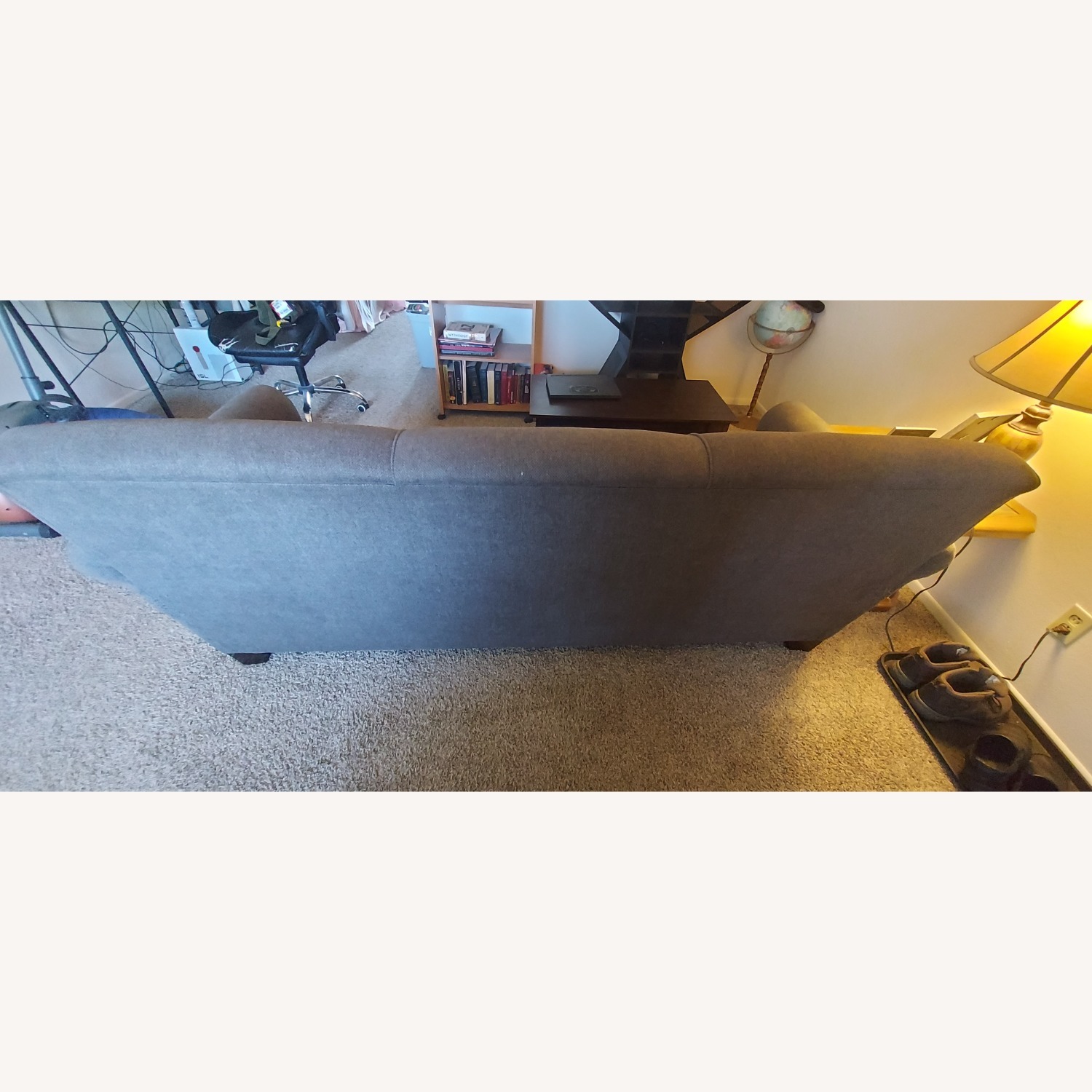 Dark Gray Fabric 3+ Seater Sofa - image-4