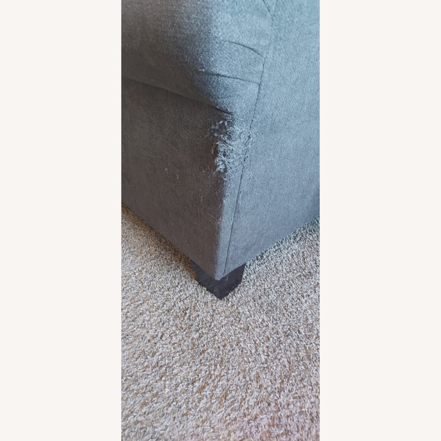 Dark Gray Fabric 3+ Seater Sofa - image-3