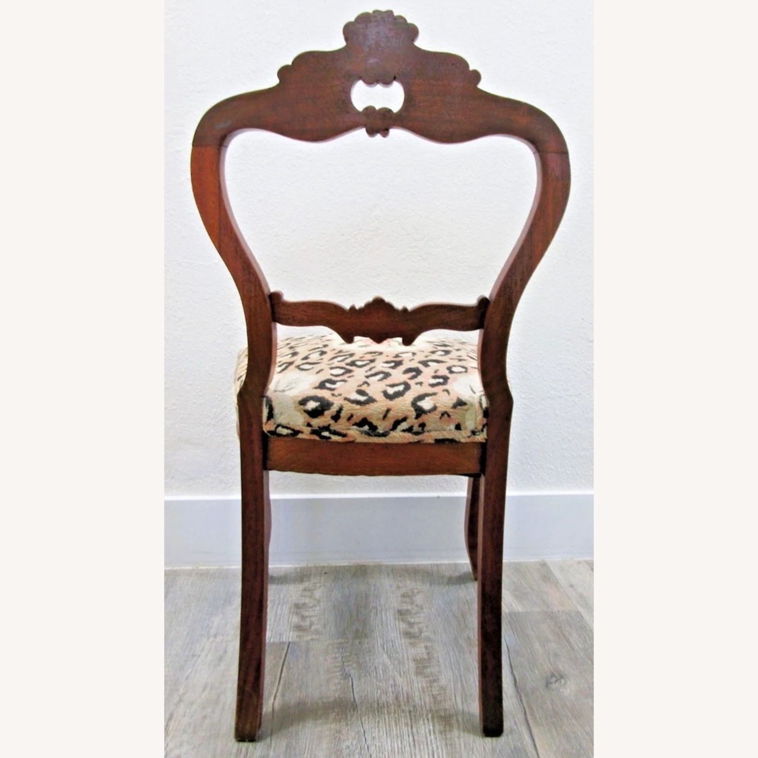 Antique Victorian Walnut Balloon Back Side Chair - image-7