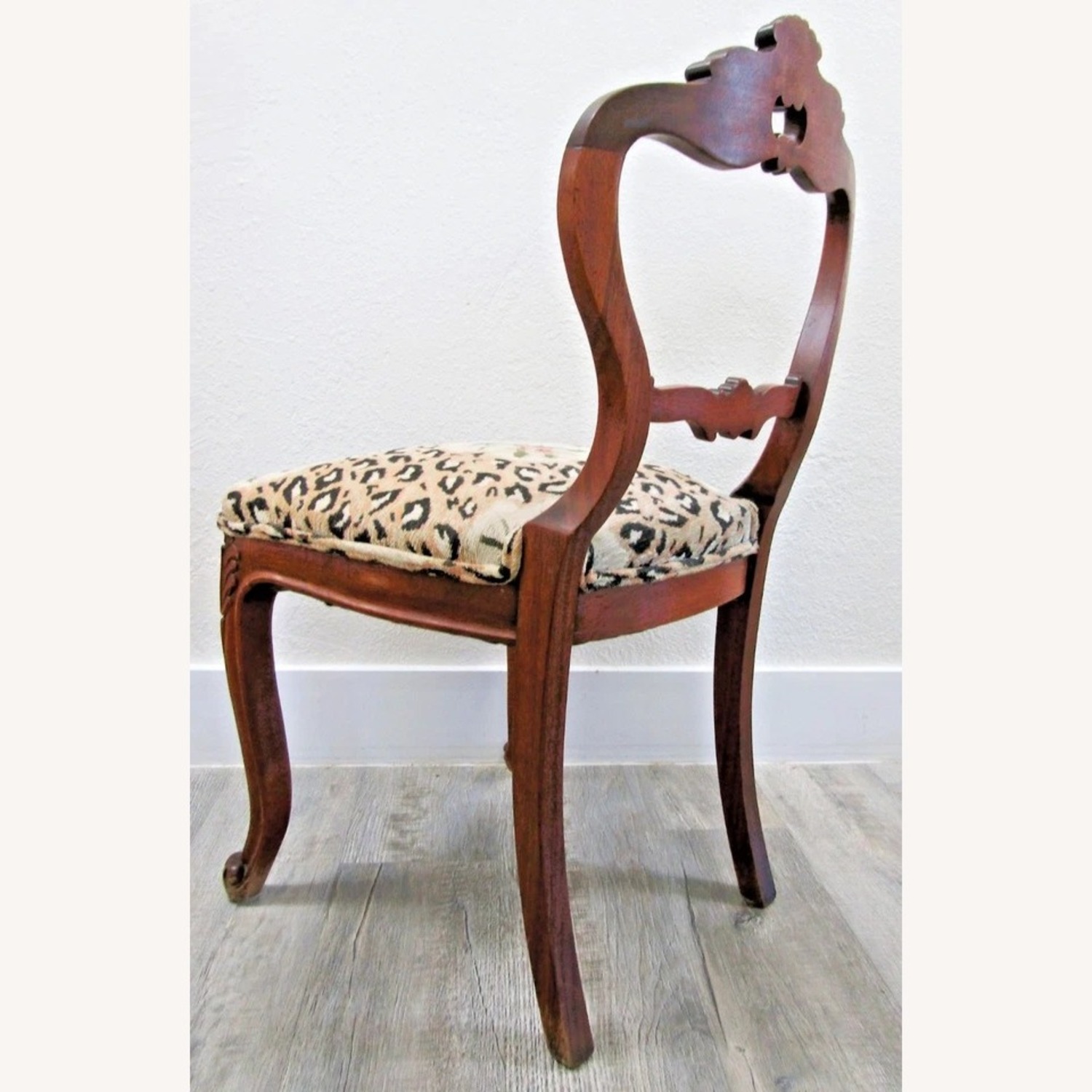 Antique Victorian Walnut Balloon Back Side Chair - image-6