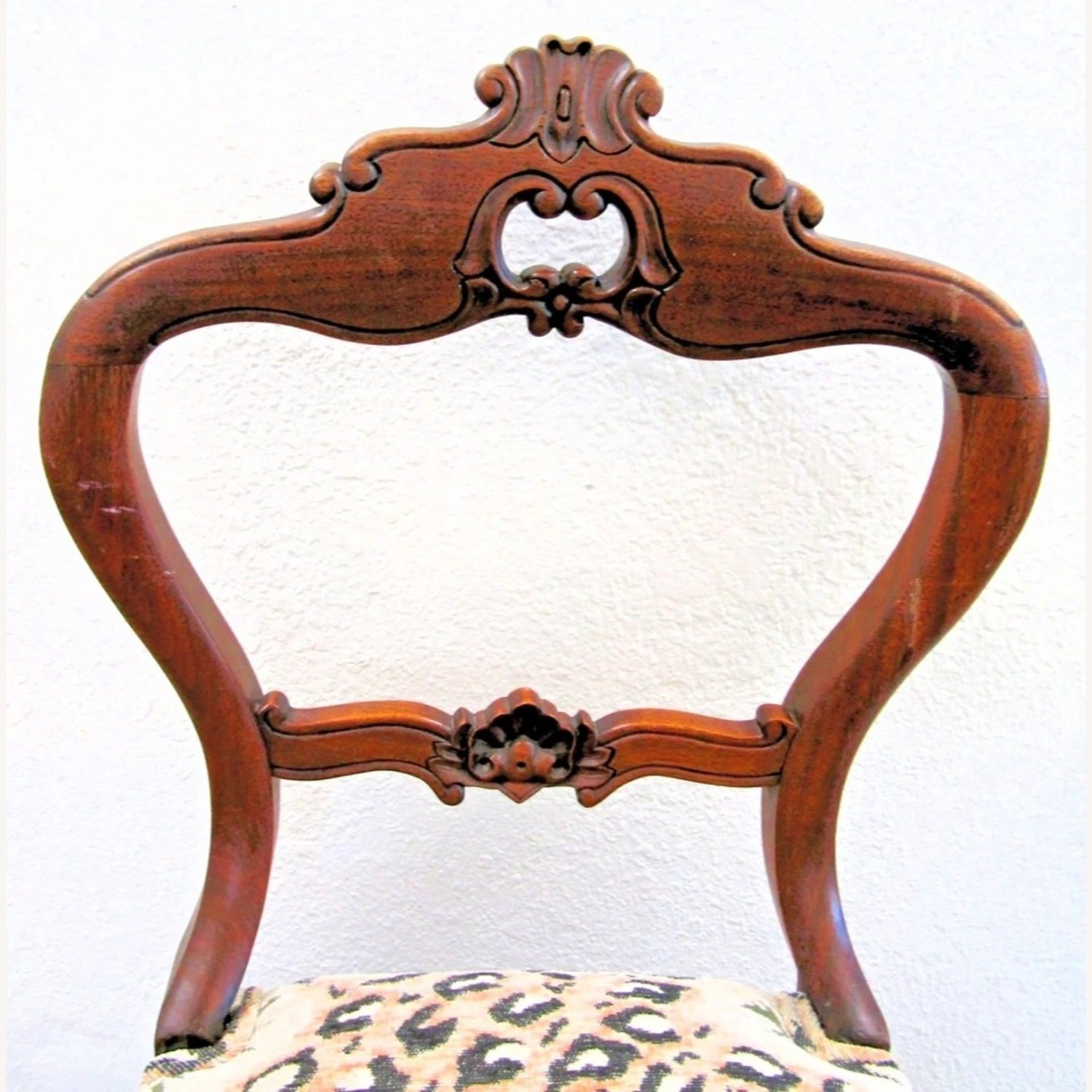 Antique Victorian Walnut Balloon Back Side Chair - image-10