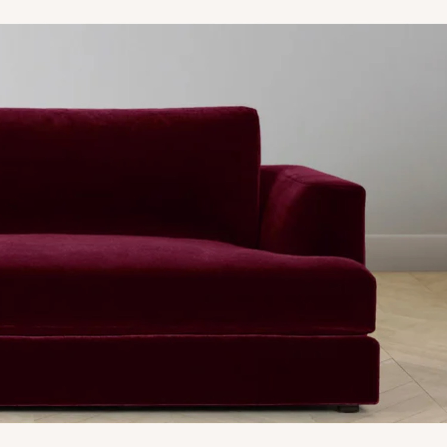 Mohair Crimson Couch 95" - image-3